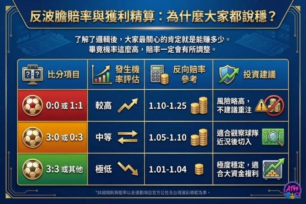 反波膽賠率