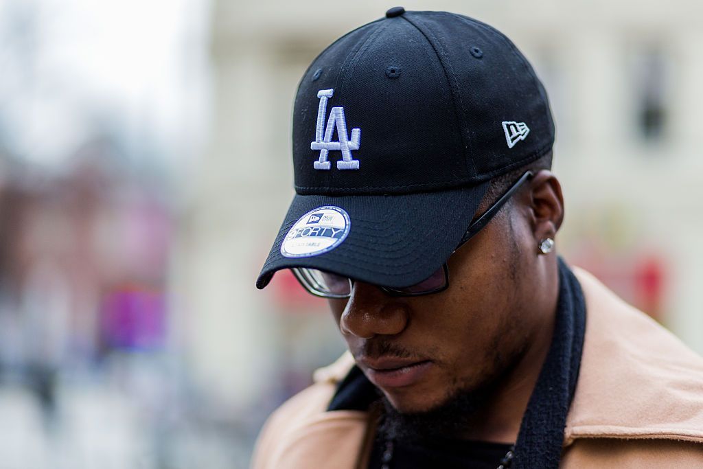 BERLIN GERMANY DECEMBER 28 Armin Morais wearing New Era Flexfitted Cap Classic LA Dodgers and glasses on December 28...