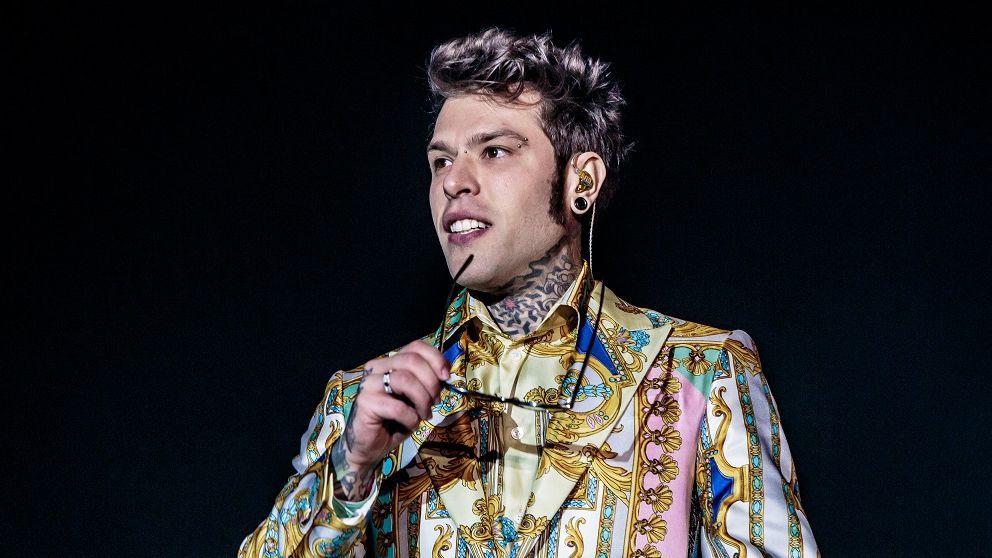 MILAN ITALY APRIL 08 Fedez performs onstage at Mediolanum Forum on April 8 2019 in Milan Italy.