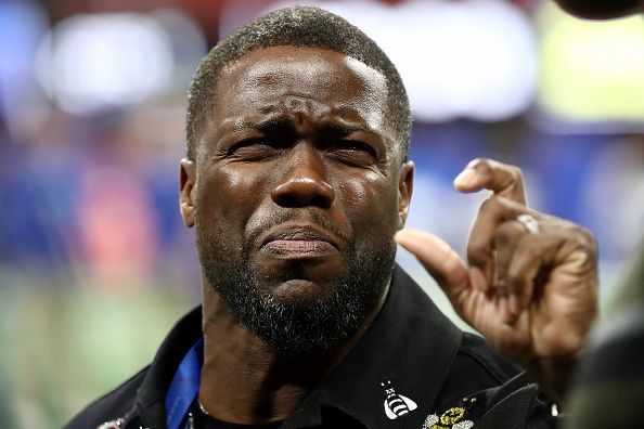 ATLANTA GEORGIA FEBRUARY 03 Actor Kevin Hart attends Super Bowl LIII between the New England Patriots and the Los...