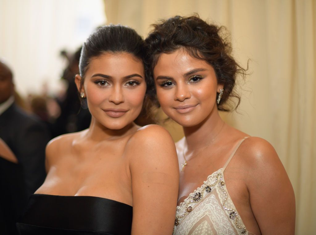 NEW YORK NY MAY 07 Kylie Jenner and Selena Gomez attends the Heavenly Bodies Fashion The Catholic Imagination Costume...