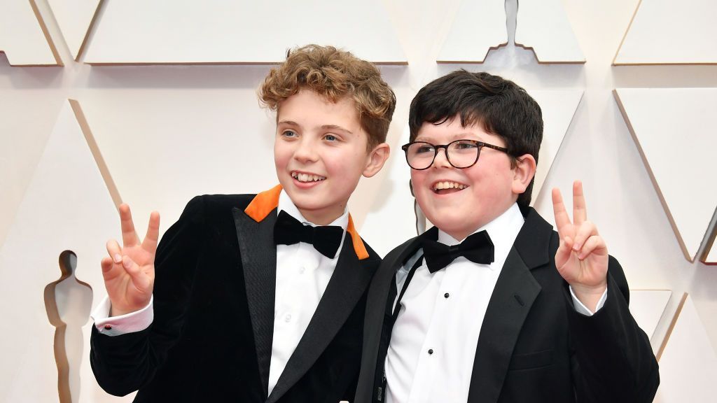 HOLLYWOOD CALIFORNIA FEBRUARY 09 Roman Griffin Davis and Archie Yates attend the 92nd Annual Academy Awards at...