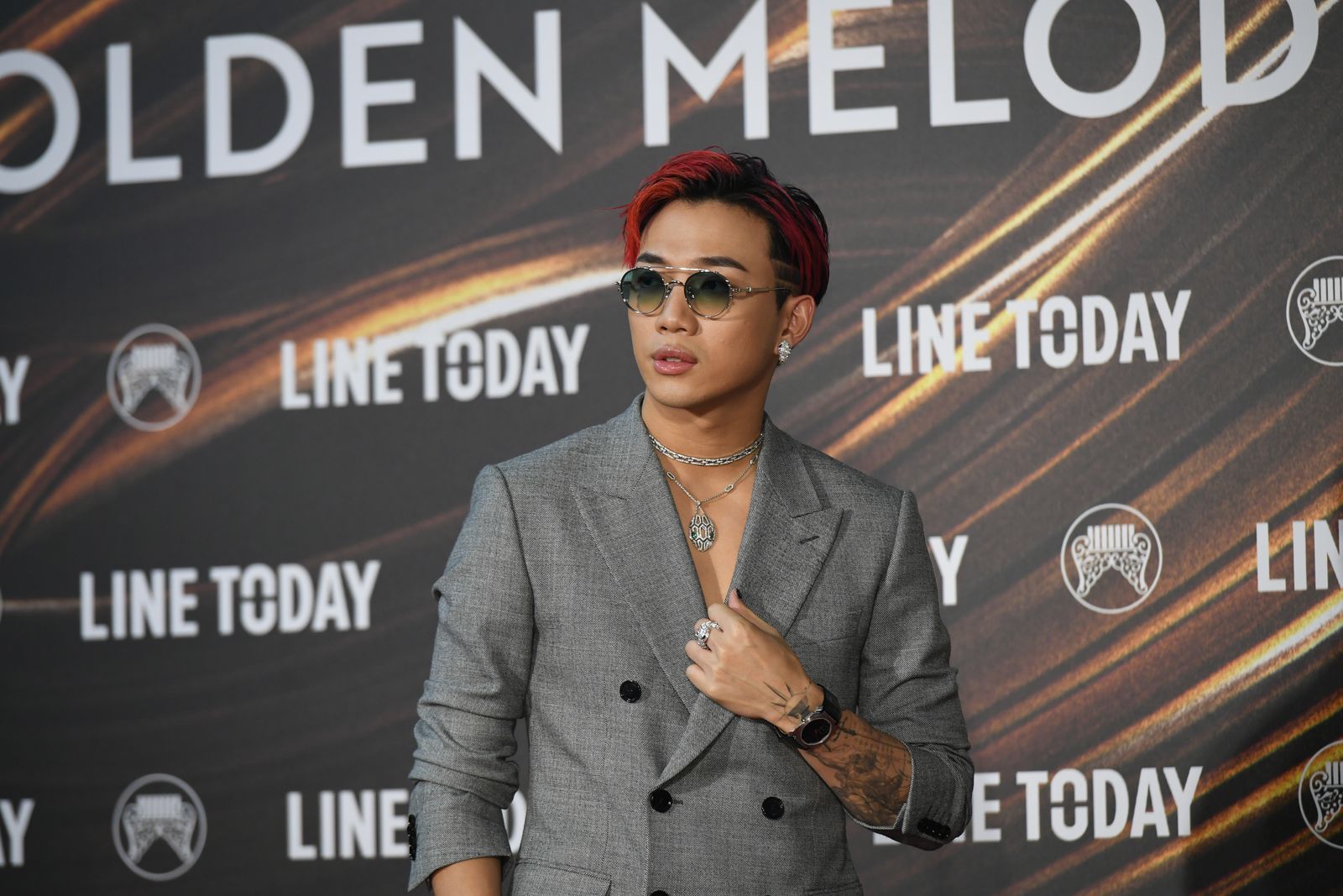 TAIPEI TAIWAN AUGUST 21 Singer ØZI arrives arrives at the 32nd Golden Melody Awards Ceremony at Taipei Arena on August...