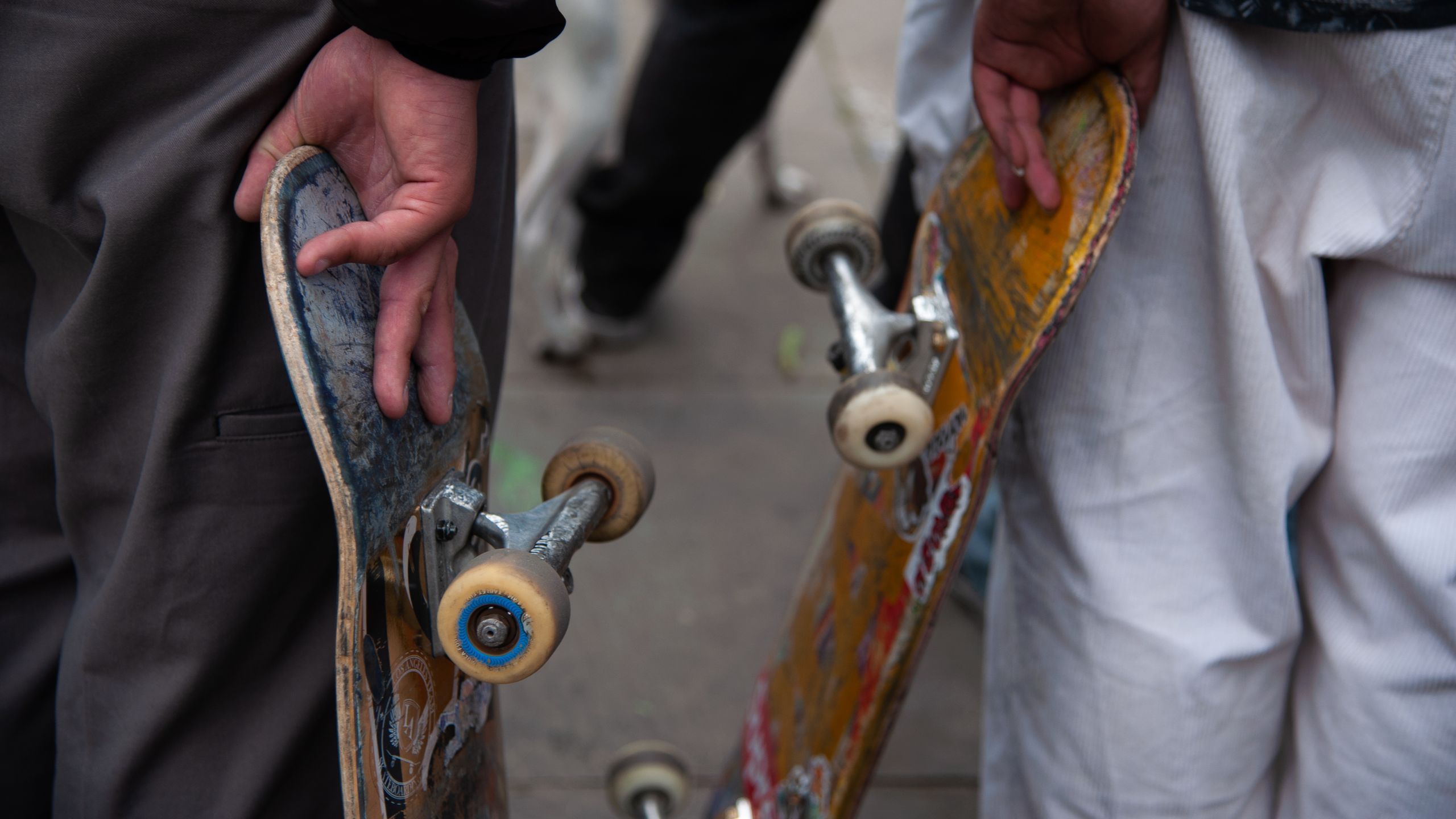 Skaters take part during the international world skateboarding day 'Go Skateboarding Day' in Bogota Colombia June 21 2023.