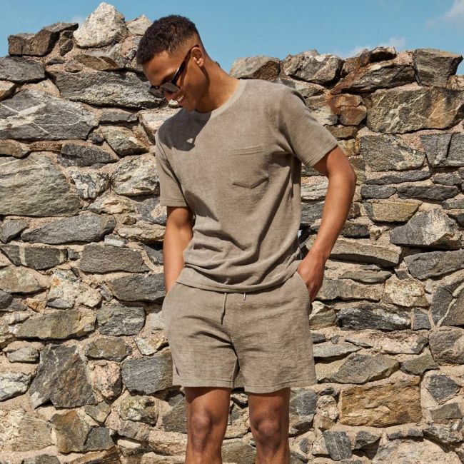 Bread amp Boxers 有機棉毛巾布圓領T,GQ價NT2680