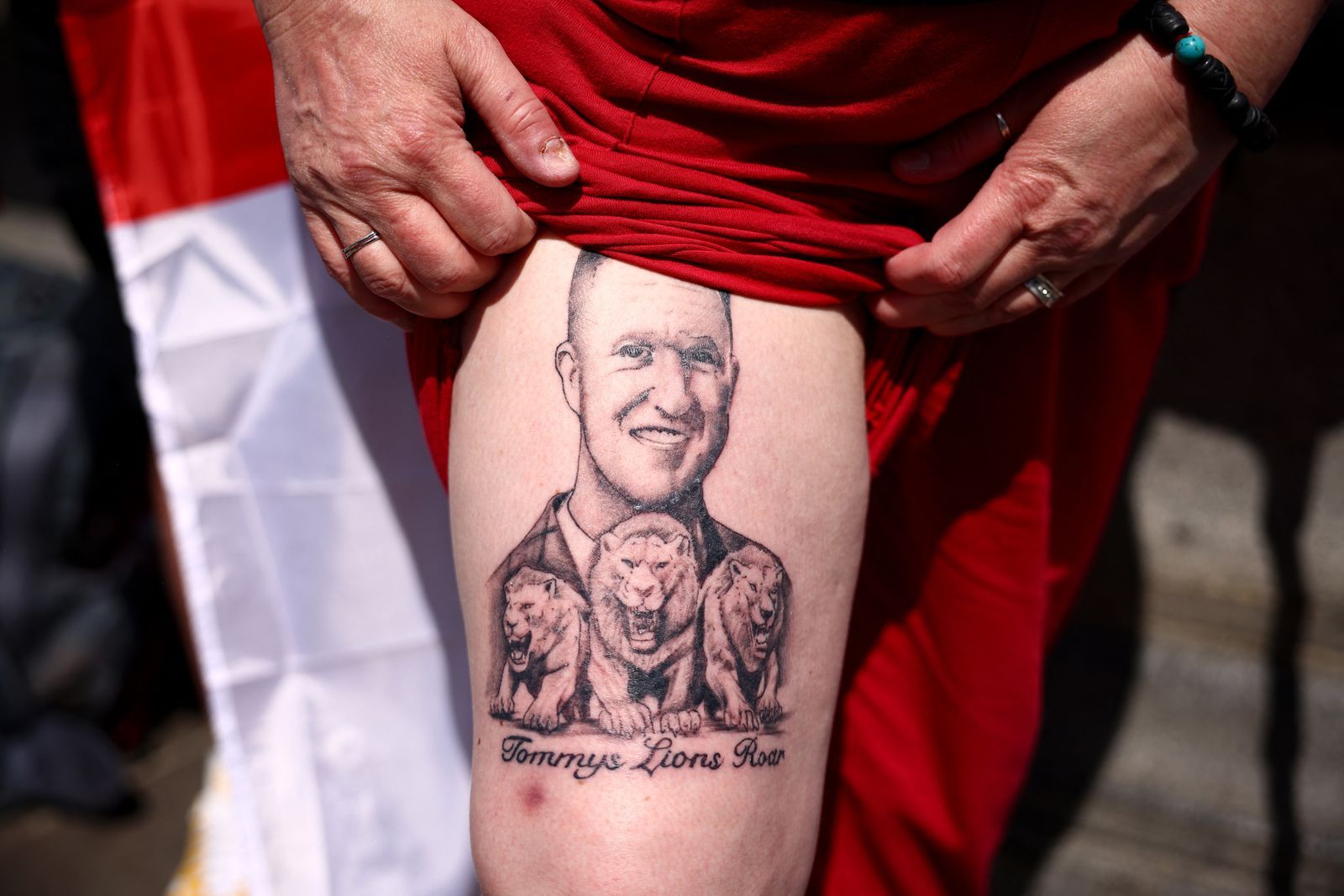 A supporter of British farright activist and founder and former leader of the antiIslam English Defence League Stephen...