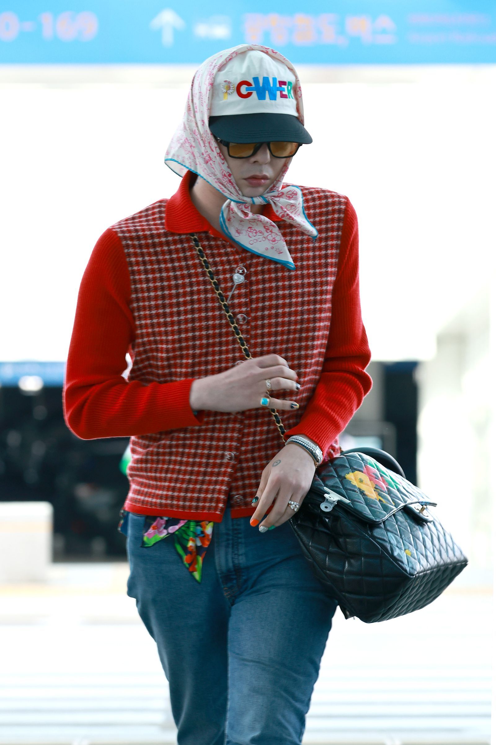 INCHEON SOUTH KOREA NOVEMBER 04 GDragon of BigBang is seen at Incheon International Airport on November 04 2024 in...