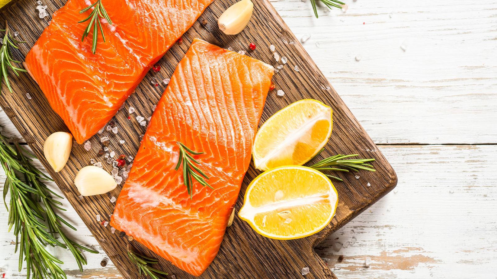 Image may contain Food Seafood Salmon Bread Citrus Fruit Fruit Orange Plant and Produce