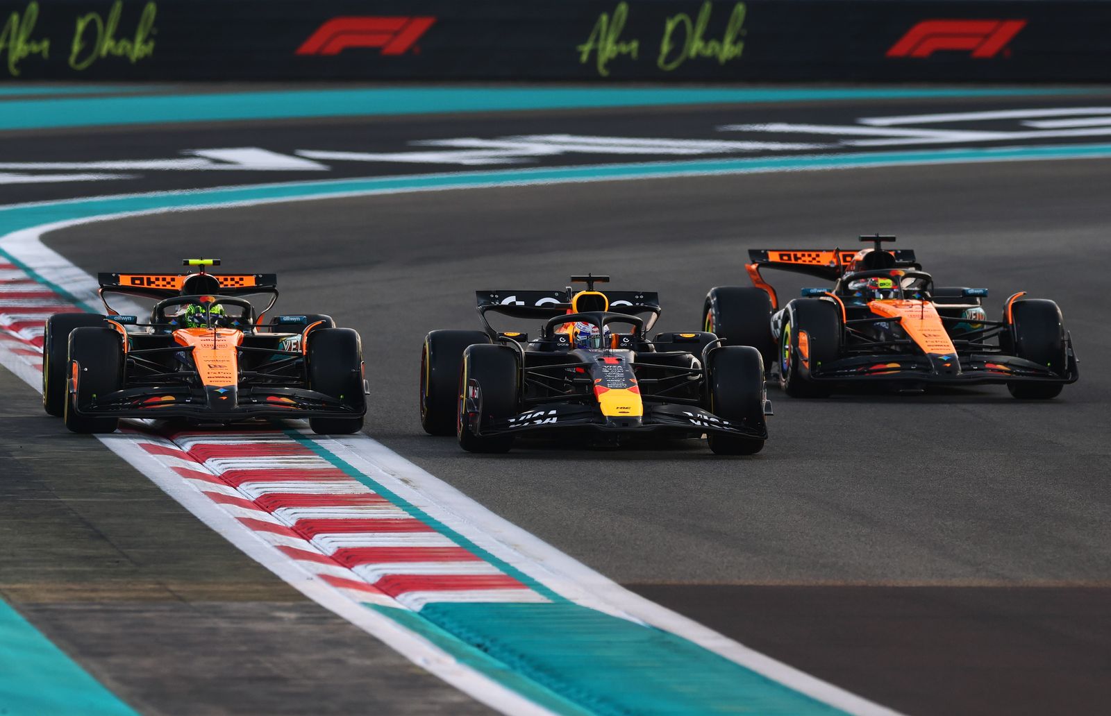 ABU DHABI UNITED ARAB EMIRATES DECEMBER 07 Max Verstappen of the Netherlands driving the Oracle Red Bull Racing RB21...