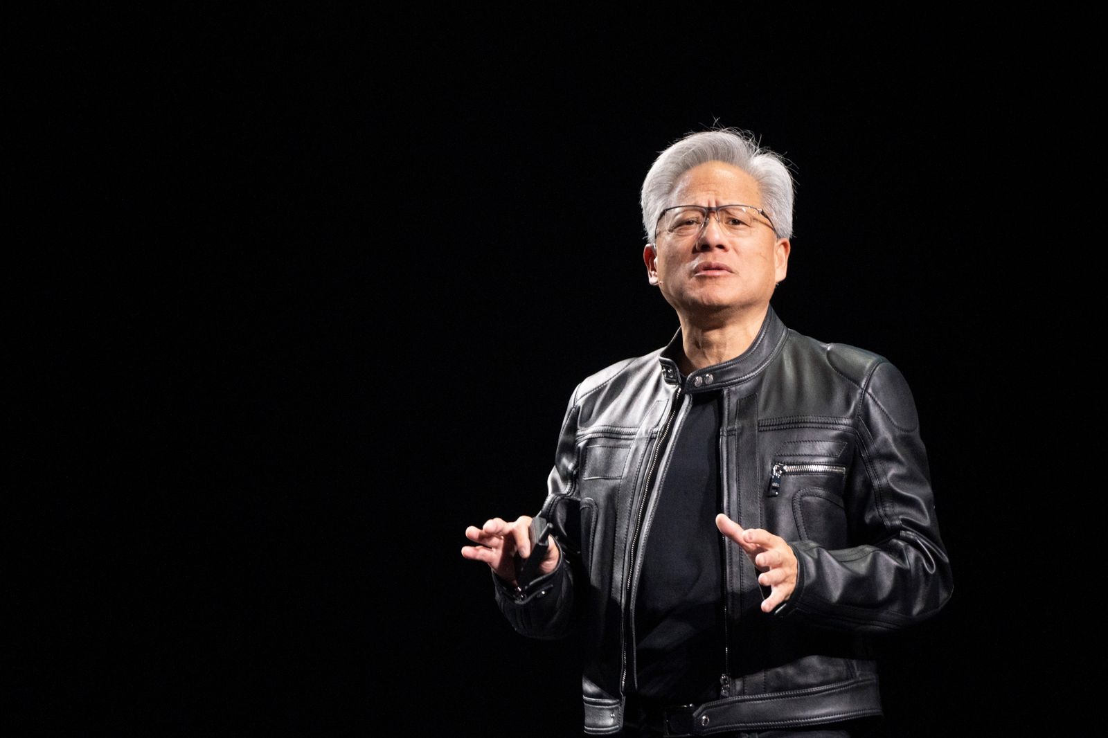 Jensen Huang cofounder and chief executive officer of Nvidia Corp. during the 'Nvidia GTC' meeting at the 2025 VivaTech...