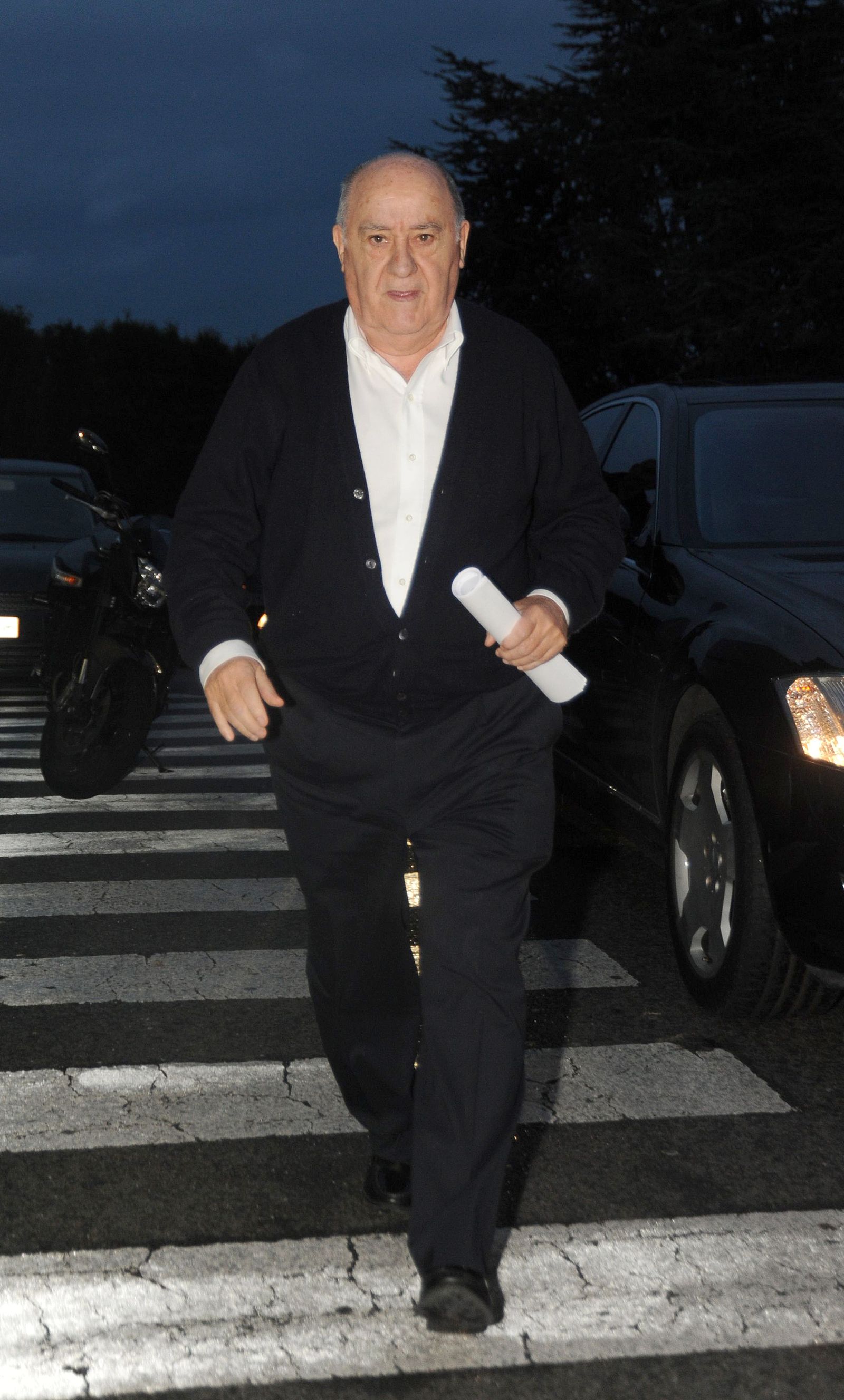 A CORUNA SPAIN MARCH 06 Zara's owner Amancio Ortega visits his daughter Marta Ortega after giving birth her first son...
