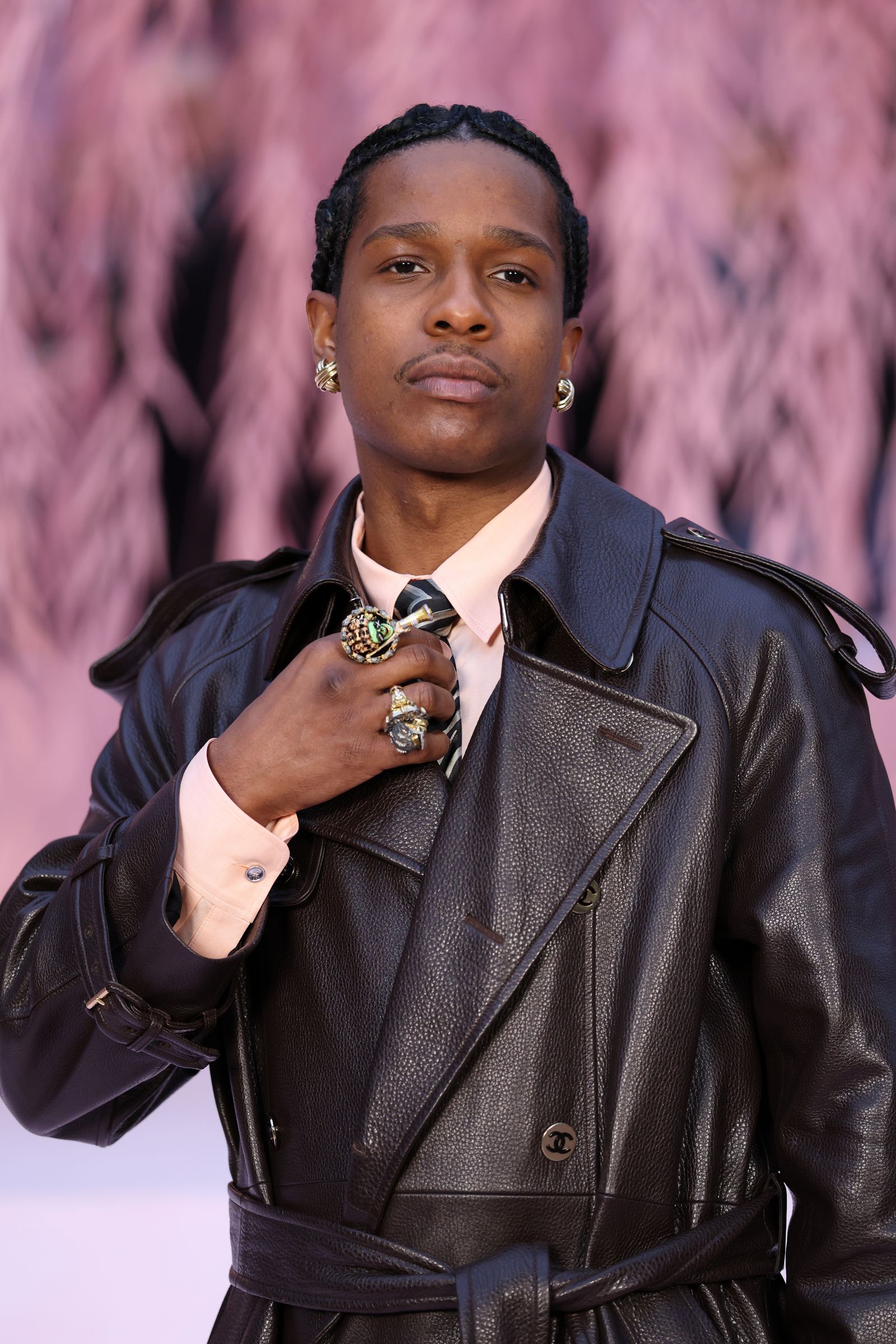 PARIS FRANCE JANUARY 27 AAP Rocky attends the Chanel Haute Couture Week SpringSummer 2026 show as part of Paris...