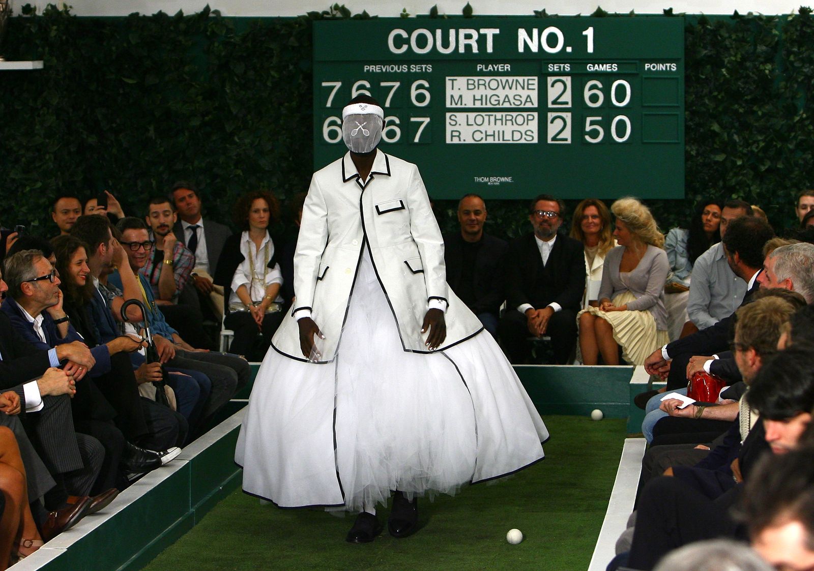 NEW YORK SEPTEMBER 09 A model walks the runway at the Thom Browne Spring 2009 fashion show during MercedesBenz Fashion...