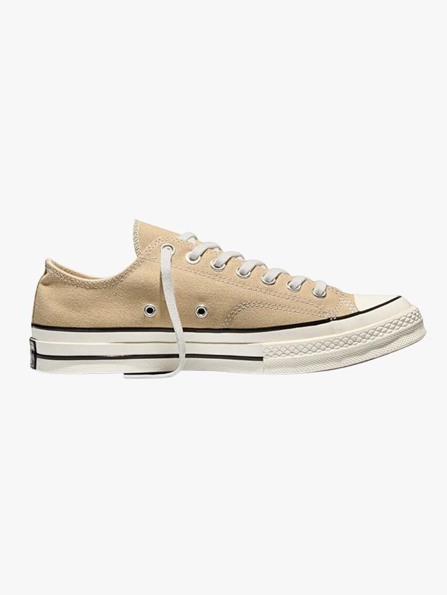 Image may contain Clothing Footwear Shoe Canvas Sneaker and Suede