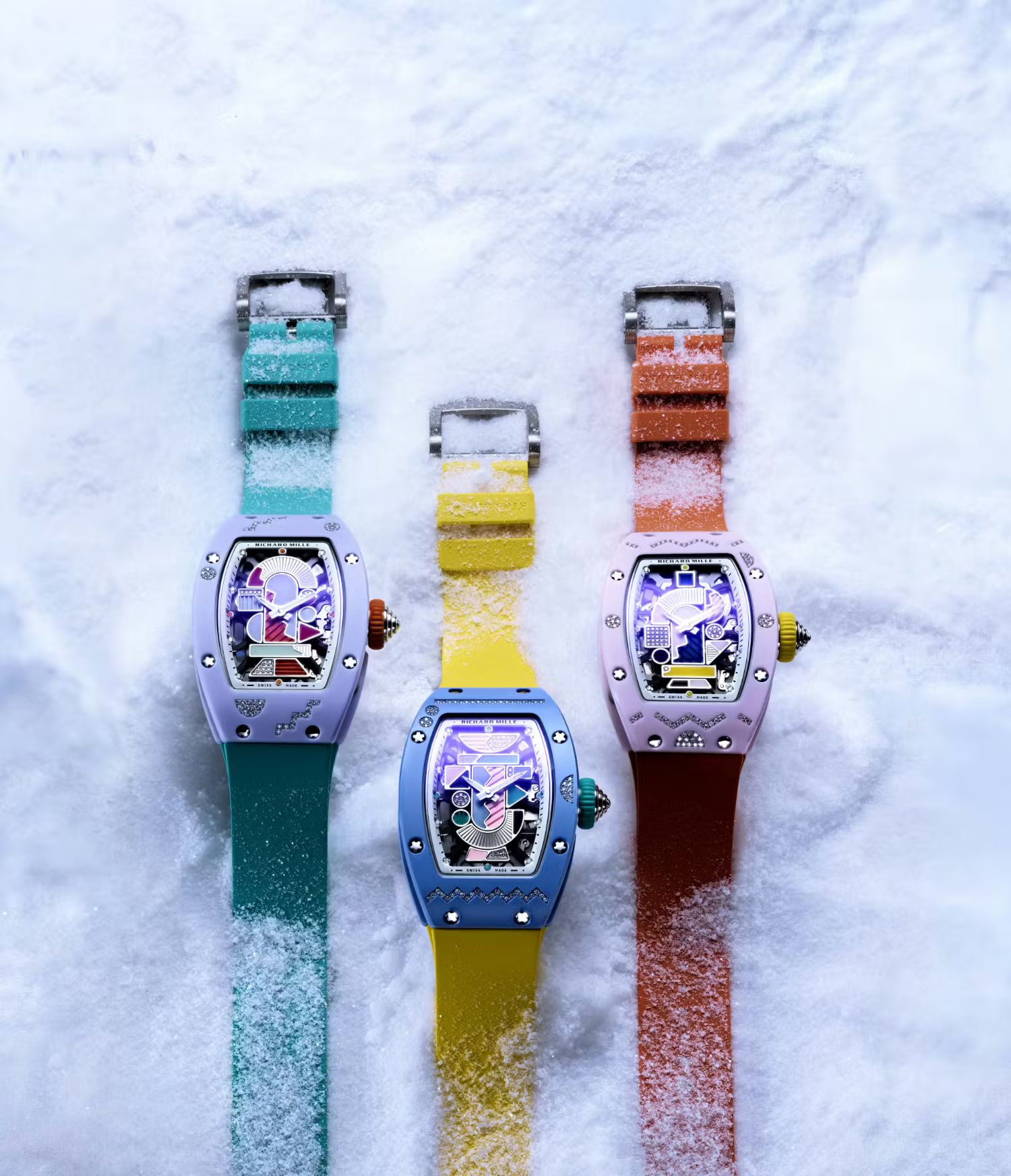 Richard Mille 彩色陶瓷系列最終章!RM 0701大玩幾何撞色,濃縮 80 年代曼非斯風格