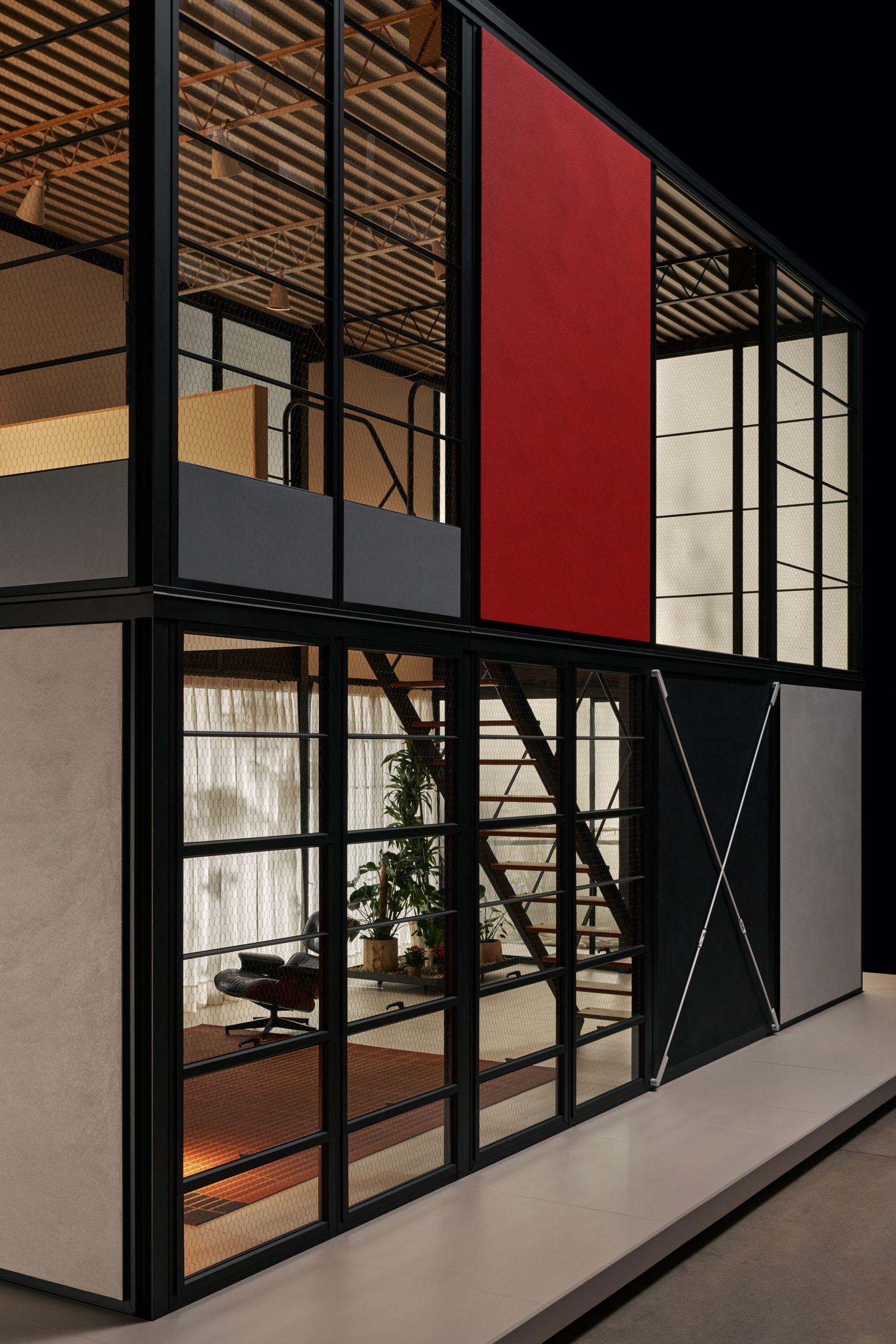 Prototipo del Eames Pavilion realizado por Kettal en la Trienal de Miln e impulsado por la Eames Office.