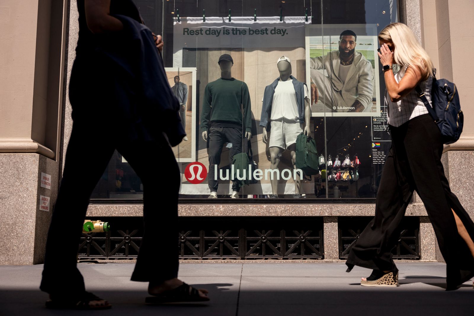 A Lululemon store in New York US on Thursday Aug. 22 2024. Lululemon Athletica Inc. is scheduled to release earnings...