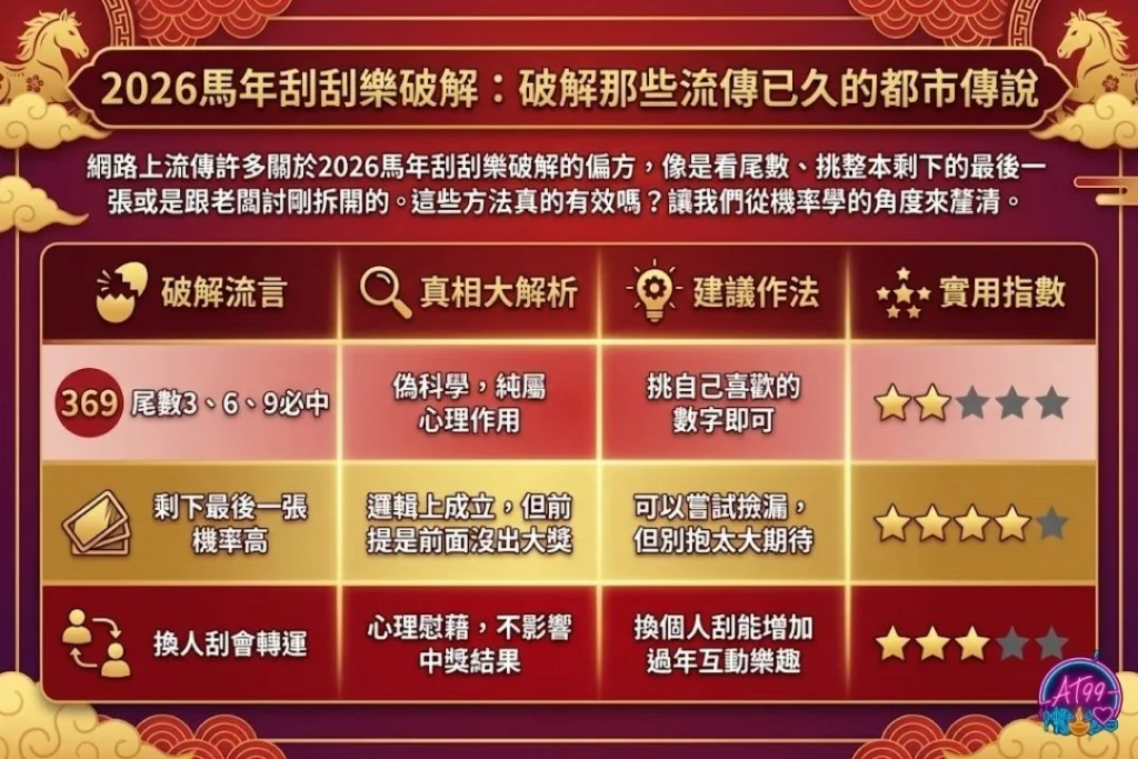 【2026刮刮樂推薦攻略】中獎機率與期望值挑選全指南 2 2026刮刮樂中獎機率